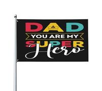 Papà, sei il mio supereroe, bandiere per la festa del papà, 3 x 5 piedi, grande striscione di benvenuto, bandiera da giardino, decorazione per esterni, per casa, cortile, regali per feste