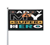 Papà, sei il mio supereroe, bandiere per la festa del papà, 3 x 5 piedi, grande striscione di benvenuto, bandiera da giardino, decorazione per esterni, per casa, cortile, regali per feste