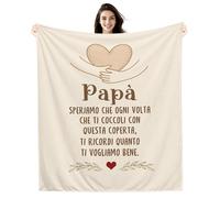 Papà Speriamo che ogni volta che ti coccoli con questa coperta ti ricordi quanto ti vogliamo bene Coperta per papà da parte della figlia del figlio Compleanno Festa del papà Regalo di Natale (papà-b)