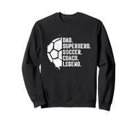 Papà Supereroe Calcio Coach Leggenda Felpa