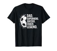 Papà Supereroe Calcio Coach Leggenda Maglietta