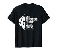 Papà Supereroe Calcio Coach Leggenda Maglietta