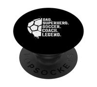 Papà Supereroe Calcio Coach Leggenda PopSockets PopGrip Adesivo