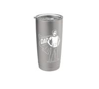 Papà supereroe con mantello Silhouette Bicchiere termico in acciaio inox doppia parete