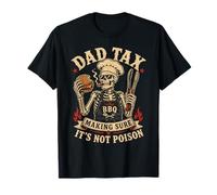 papà Tax Making Sure It's Not Poison Funny BBQ Grilling Daddy Maglietta