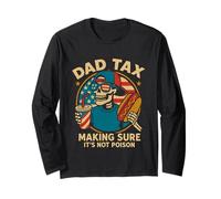 Papà Tax Making Sure its Not Poison Funny Skeleton Father Day Maglia a Manica