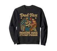 Papà Tax Making Sure It's Not Poison Groovy Skeleton Dad Tax Felpa