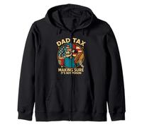 Papà Tax Making Sure It's Not Poison Skeleton Dad Fathers Day Felpa con Cappuccio