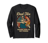 Papà Tax Making Sure It's Not Poison US flag Skeleton DAD tax Maglia a Manica