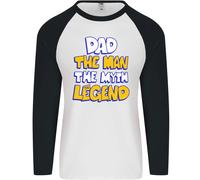 Papà The Man Il Mito The Legend Festa Del Papà Uomo L/S Baseball T-Shirt