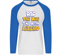 Papà The Man Il Mito The Legend Festa Del Papà Uomo L/S Baseball T-Shirt