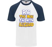 Papà The Man Il Mito The Legend Festa Del Papà Uomo S/S Baseball T-Shirt