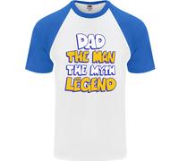 Papà The Man Il Mito The Legend Festa Del Papà Uomo S/S Baseball T-Shirt