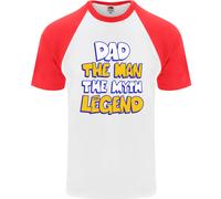 Papà The Man Il Mito The Legend Festa Del Papà Uomo S/S Baseball T-Shirt