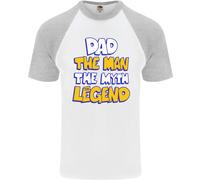 Papà The Man Il Mito The Legend Festa Del Papà Uomo S/S Baseball T-Shirt