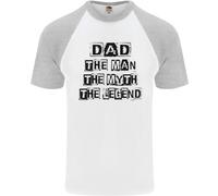 Papà The Man Il Mito The Legend Uomo S/S Baseball T-Shirt