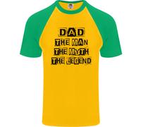 Papà The Man Il Mito The Legend Uomo S/S Baseball T-Shirt