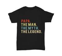 Papa The Man Myth Legend T Shirt for Dad Fathers Day Men Birthday Tee Gift Humorous Tee Shirt L