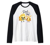 papà Tu Sei Il Big Cheese Funny Father Pun Maglia con Maniche Raglan
