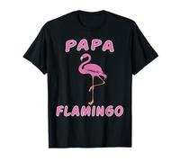 Papa uccello fenicottero - Gift Family Matching Bird rosa Tee Maglietta