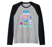 Papà UnderSea Festa di compleanno Ocean Boy e animali marini Maglia con Maniche Raglan