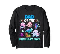 Papà UnderSea Festa di compleanno Ocean Girl e animali marini Maglia a Manica