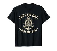 papà Velista Secondo di Bordo Capitano Famiglia Maglietta