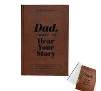 Papà Voglio Sentire La Tua Storia,un Diario Guidato Di Un Padre Per Condividere La Sua Vita E Il Suo Amore, Blocco Note Marrone Per La Festa Del Papà, Materiale Scolastico Portatile Per Diario Guidato