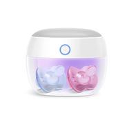 Papablic Igienizzante portatile per ciuccio, con luce UV, per ciuccio, mini scatola disinfettante ricaricabile tramite USB, pulizia al 99,9% in 59 secondi