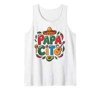 Papacito Famiglia Cinco De Mayo Matchin Coppia Messicano Papà Uomini Canotta