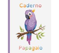 Papagaio - Caderno Amigável para Disléxicos: Linhas cinzentas e brancas alternadas para melhorar a caligrafia e reduzir o stress visual (5-10 anos)