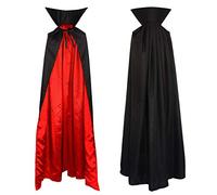 papapanda Vampiro Collo Alto Mantello Rosso Nero Adulti 1,6m