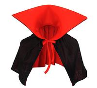 papapanda Vampiro Collo Alto Mantello Rosso Nero Dracula Mini