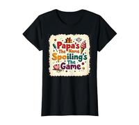 Papa's The Name, Spoiling's The Game, Idea Regalo per Il Nonno Maglietta, Donna, Nero, XL