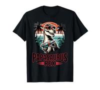 Papasaurus Rex Dad Grandpa Dino Machanic T-Rex Fathers Day Maglietta