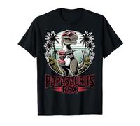 Papasaurus Rex Funny T-Rex Dad Grandpa Fathers Day Dino Maglietta