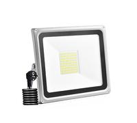 Papasbox Faretto LED da Esterno 100 W, Faretti LED Esterno Faro LED con Spina Europea, 10000 LM, Impermeabile IP65, 6500k Bianco Freddo, Lampade da parete per Giardino, Garage, Cortile