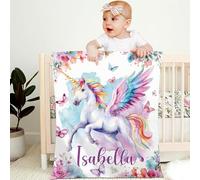 papasgix Coperta Neonati Personalizzata,Morbido e Soffice Coperte con Nome Personalizzato per Culla Asilo,Personalizzati Idea Regalo Bebè Bambini Ragazzino Ragazzina