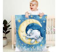 papasgix Coperta Neonati Personalizzata,Morbido e Soffice Coperte con Nome Personalizzato per Culla Asilo,Personalizzati Idea Regalo Bebè Bambini Ragazzino Ragazzina