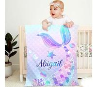 papasgix Coperta Neonati Personalizzata,Morbido e Soffice Coperte con Nome Personalizzato per Culla Asilo,Personalizzati Idea Regalo Bebè Bambini Ragazzino Ragazzina