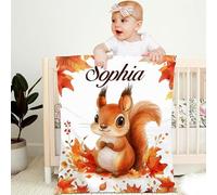 papasgix Coperta Neonati Personalizzata,Morbido e Soffice Coperte con Nome Personalizzato per Culla Asilo,Personalizzati Idea Regalo Bebè Bambini Ragazzino Ragazzina