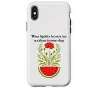 Papaveri Palestinesi di solidarietà con anguria e papaveri Custodia per iPhone X/XS