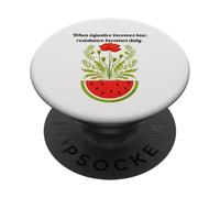 Papaveri Palestinesi di solidarietà con anguria e papaveri PopSockets PopGrip Adesivo