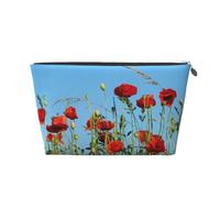 Papaveri Sul Cielo Blu, Borsa da toilette Borsa per trucco Borsa per cosmetici Borsa da toilette da viaggio portatile