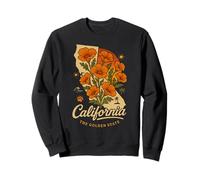 Papavero californiano Vintage The Golden State Retro Felpa
