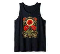 Papavero Rosso Art Nouveau Floreale Canotta