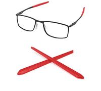 PapaViva Cuscinetti auricolari di ricambio per Oakley Socket 5.0 OX3217 / Socket 5.5 OX3218, lunghezza 140 mm, colore: rosso