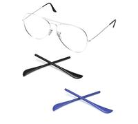 PapaViva Cuscinetti auricolari di ricambio per Ray-Ban RB3025 RB3026 RB3044 RB3362 RB3029 RB3136 RB8052 RB8054 RB3362, blu e nero., 2 Paires