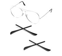 PapaViva Cuscinetti auricolari di ricambio per Ray-Ban RB3025 RB3026 RB3044 RB3362 RB3029 RB3136 RB8052 RB8054 RB3362, Grigio e nero., 2 Paires