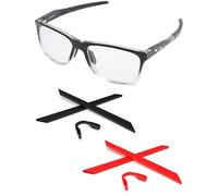 PapaViva Kit di ricambio in gomma per naso e gommini per Oakley Activate OX8173 / Activate AF OX8169F, nero e rosso